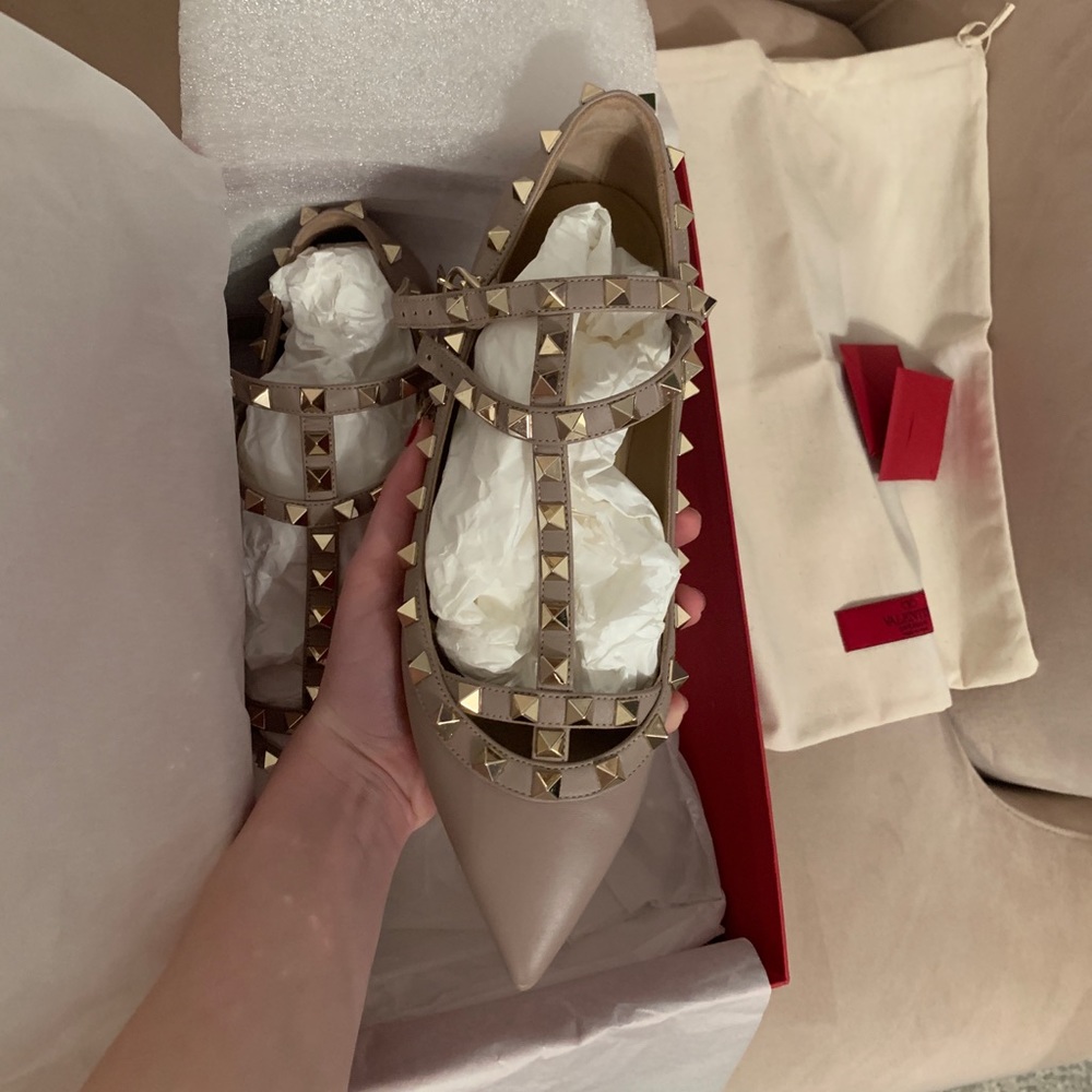 Valentino Rockstud Caged Ballet Flat